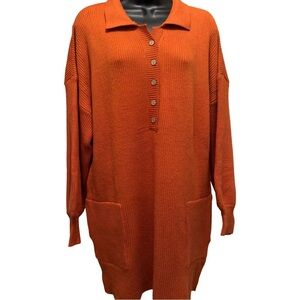 NWT Deep Self Women’s Fall Winter Pullover Sweater/Dress Color Rust Size XL